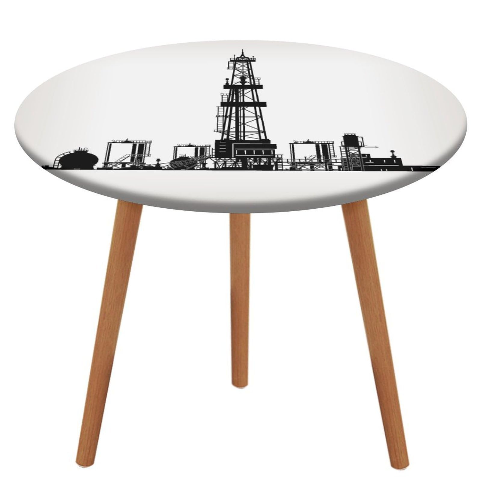 City Building Round Tablecloth Table Protector Cover For Dinning Room Kitchen Picnic Party