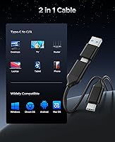 Vista 5 de ORICO SSD externo de 256 GB, velocidad ultrarrápida de 460 MB/s, disco duro externo con diseño de gancho para colgar, Plug & Play, cable USB-C y A 2