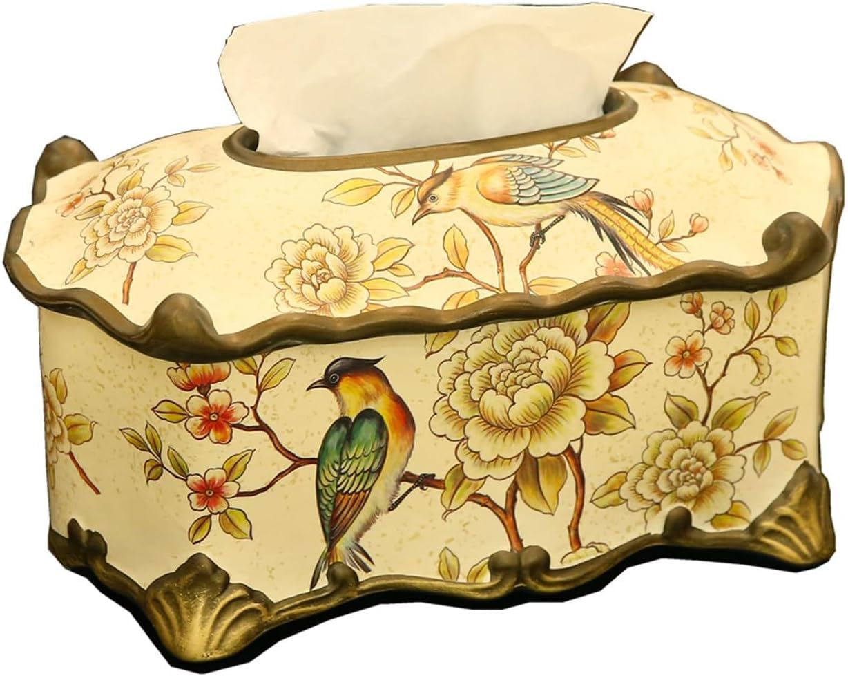 Retro ceramiczne pudełko na chusteczki, dozownik chusteczek, etui na ręczniki, dekoracja blatu, 2