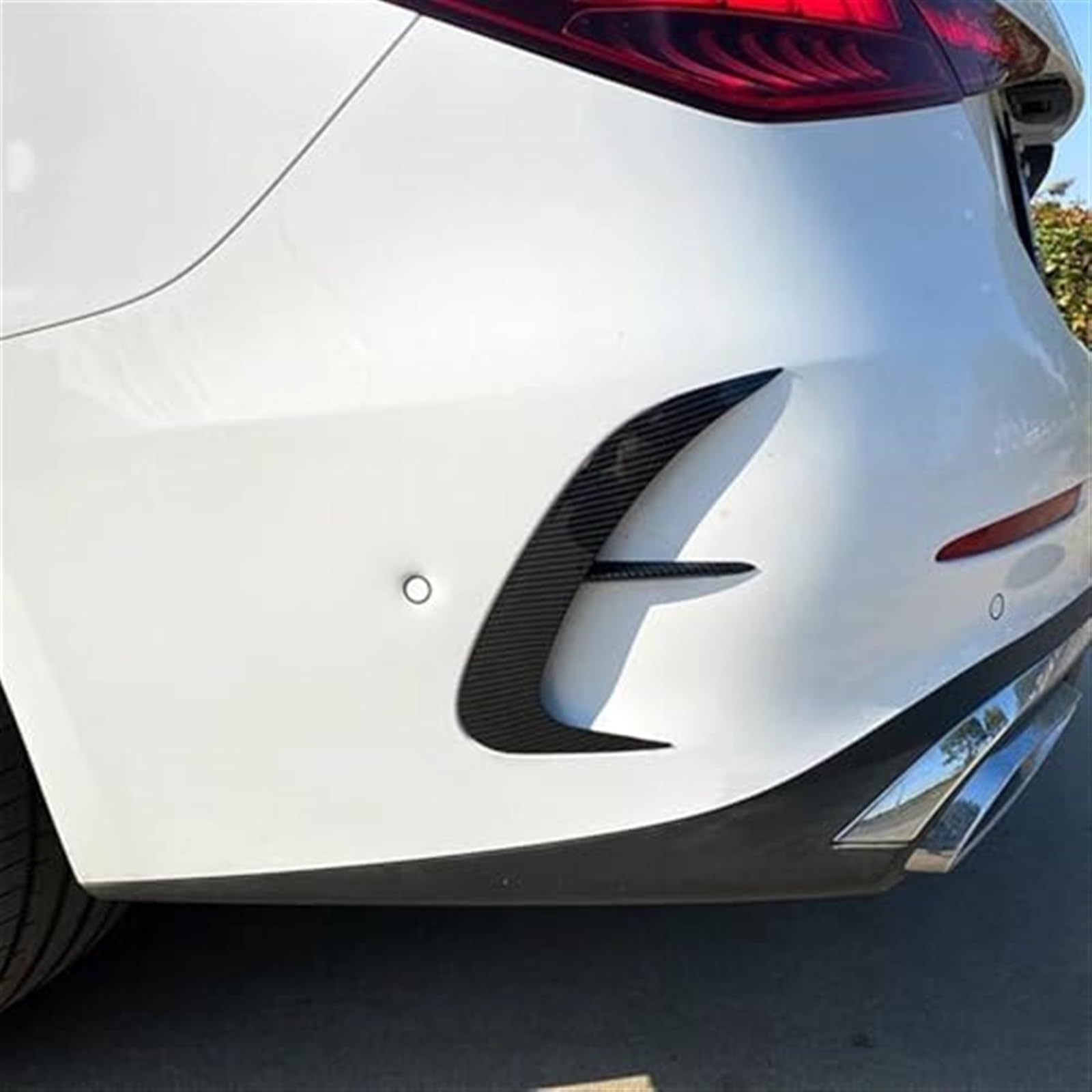 Spoiler samochodowy, do Mercedesa-Benz, Klasy C W206 AMG 2022+ Tylny zderzak samochodowy, rozdzielacz warg, spojler, osłona wylotu powietrza, tylna płetwa Spojler tylny samochodu(Gloss black)