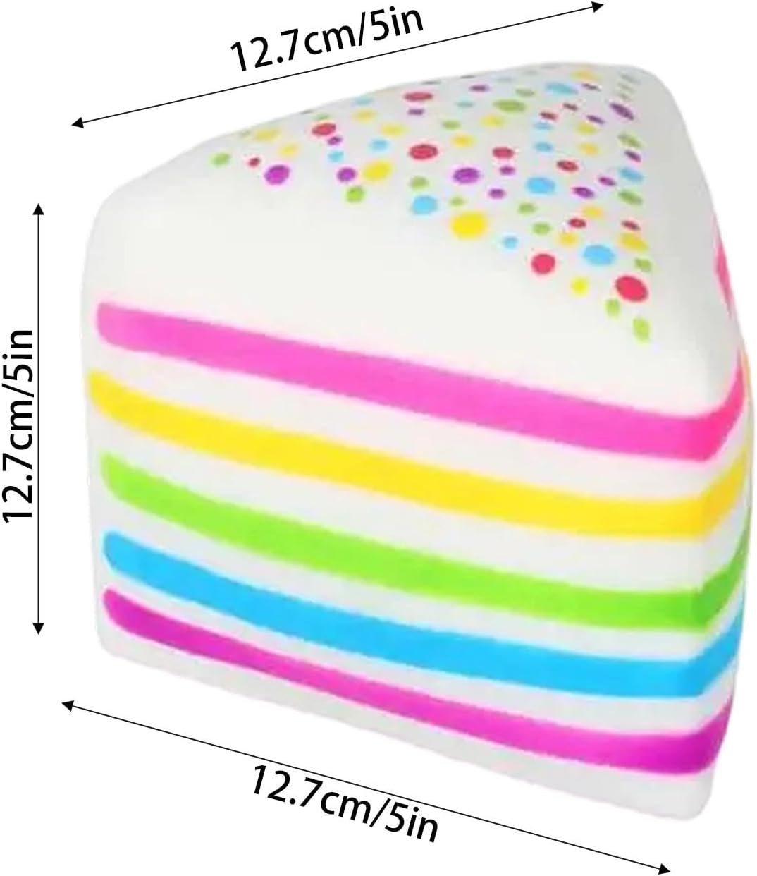 Rainbow Cake Squishies,Jumbo Slow Rising Fidget Squeeze,Soft Relief Squishy Stress Ball,Squeeze Balls Sensory for Anxiety Stress Party Favors Colorful 2pcs A