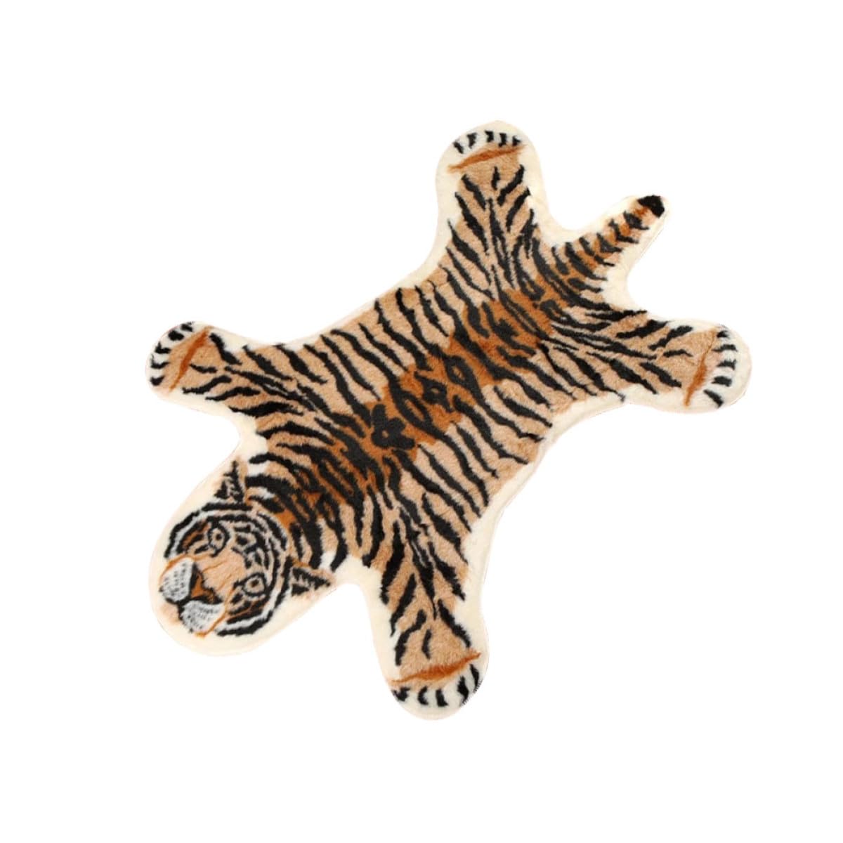 Zerbino Decorativo Motivo Tigre in Fibre Acriliche, Leggero e Antiscivolo, per Ingresso e Bagno, Tappetino per Pavimenti Domestici Resistente e Funzionale
