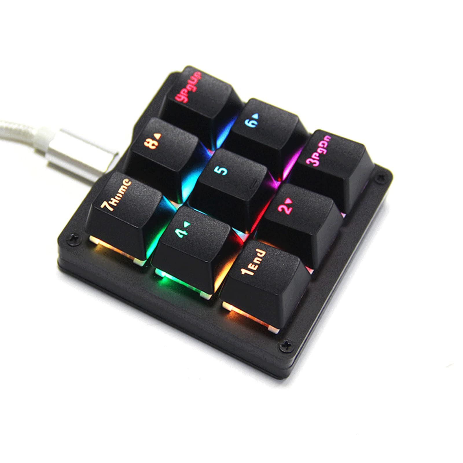Tastiera Standard con Una Tastiera Meccanica a macroistruzione. Keypad 9 Key Gaming Keyboard 9 Key Gaming Keypad Programmazione Macro Software USB Gaming Mini KEYPAD Meccanico (Taglia : C)