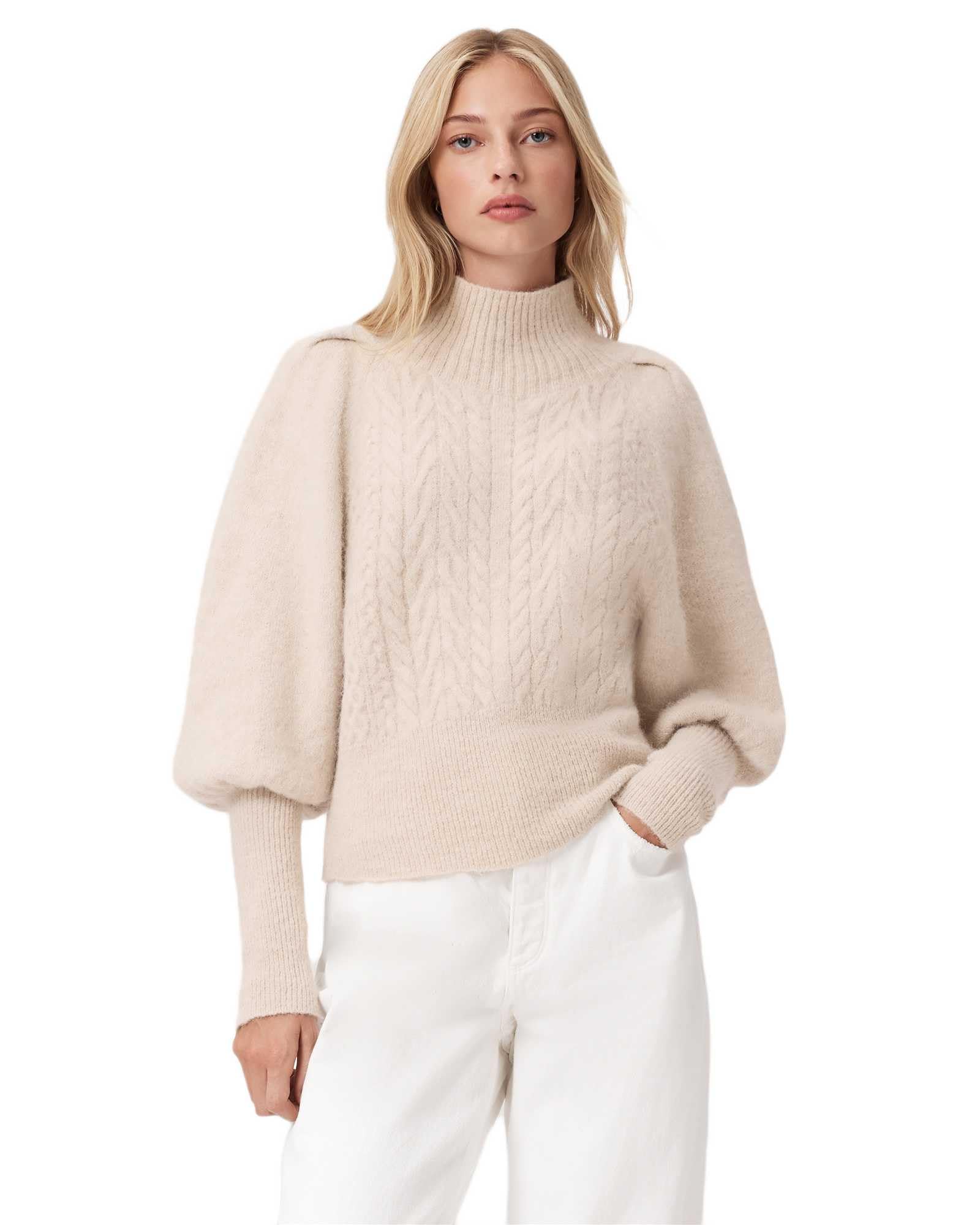 Allsaints Womens Sajel Cable Jumper