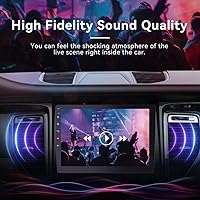 Vista 5 de Estéreo inalámbrico de doble DIN de 9 pulgadas para automóvil, con Apple CarPlay y pantalla de radio Android Auto, con Mirror Link, Bluetooth 5.0