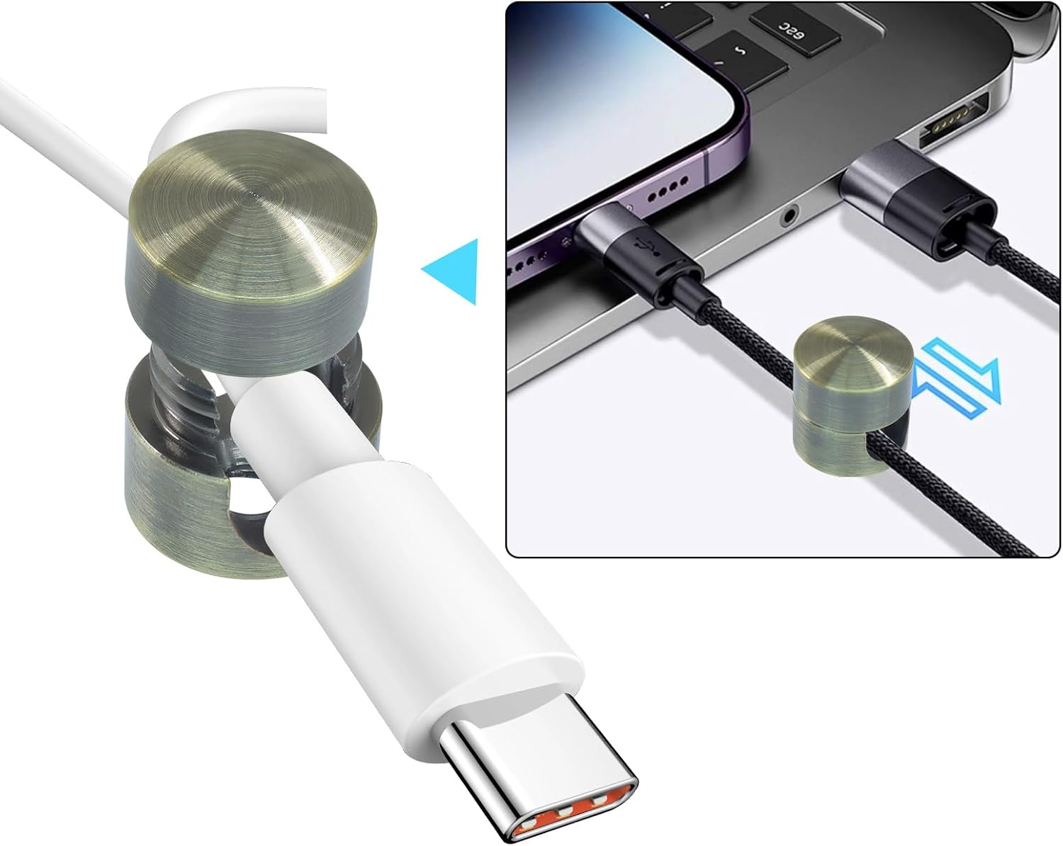 3 Pack Adjustable Cable Anchors, Aluminum Cord Holders, Versatile Charger & Wire Management Clips(Bronze)