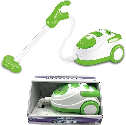 Toys - Aspiradora de mano para niños y jóvenes, con acción realista y sonidos para niños pequeños, gran regalo para niños de 3, 4, 5, 6, 7+ (verde)