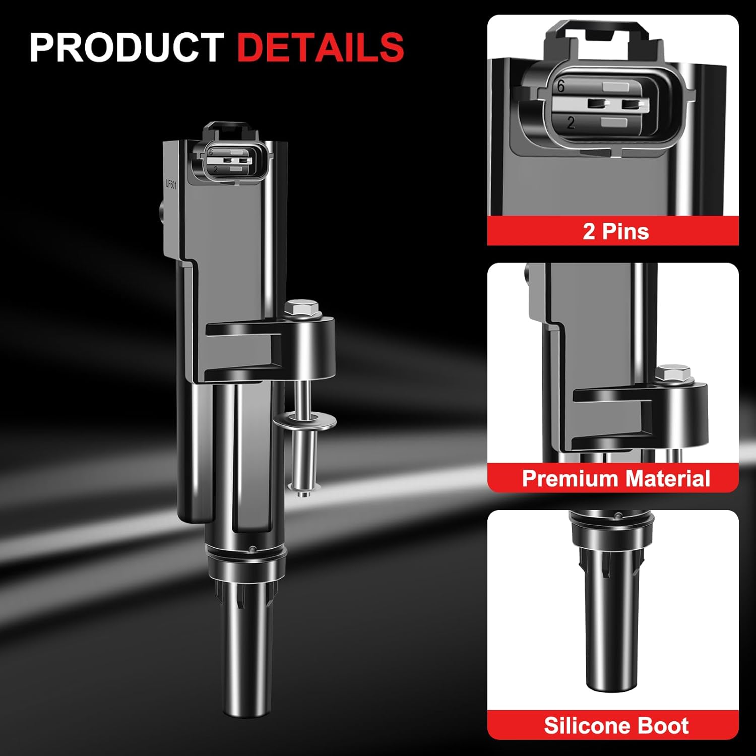 UF601 Ignition Coils Pack (V8 4.7L) Fits for Jeep Commander Grand Cherokee 2008 2009 2010; Fits for Dodge Dakota Durango, Fits for Ram 1500 2011-2013, Fits for Chrysler Aspen 2008-2009
