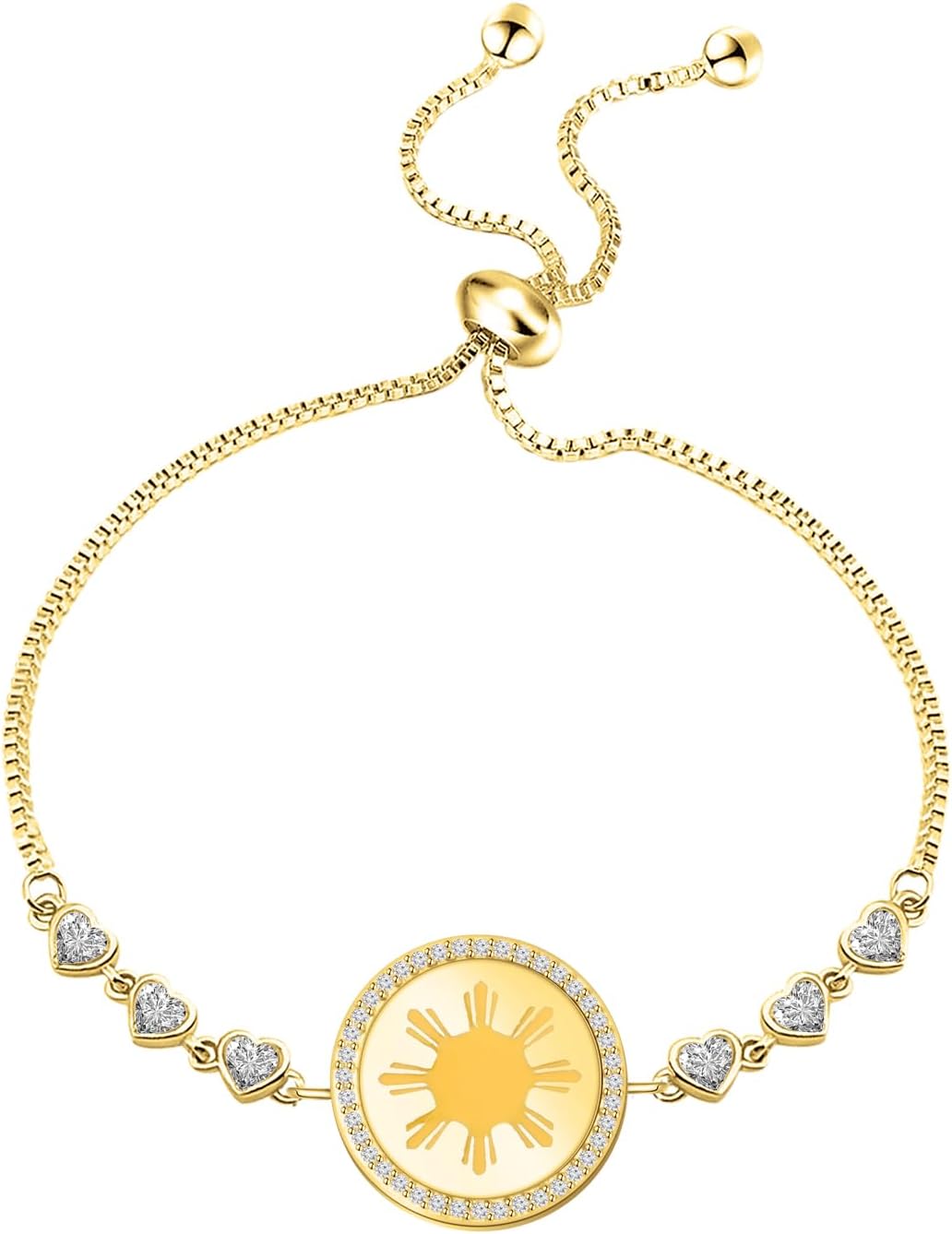 Sun And Star Bracelet - Filipina Pride Gifts - Philippine Flag Jewelry