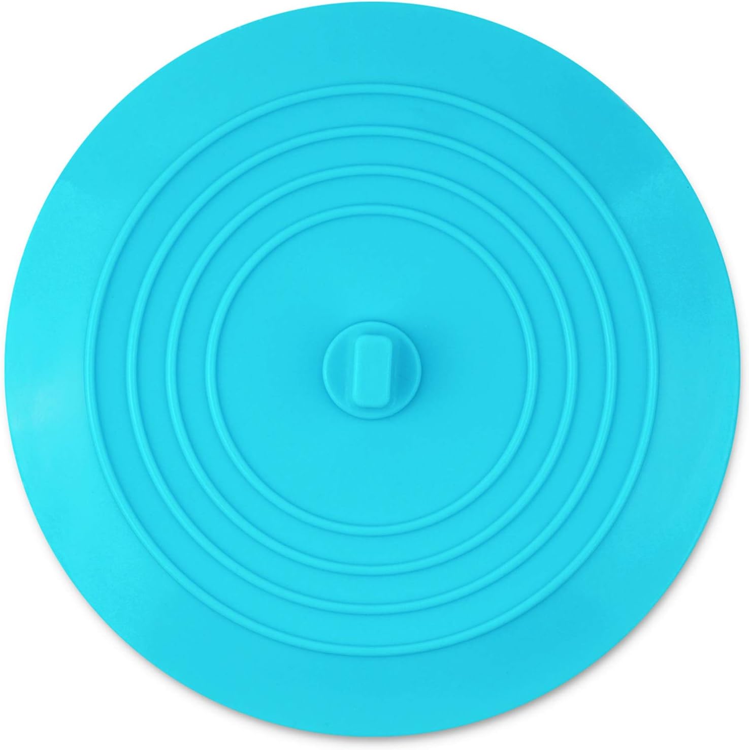 Cuttte Silicone Bathtub Drain Stopper, 6 Inches Large Bath Tub Stoppers, Flat Suction Drain Cover, Bathtub Plug for Kitchen, Bathroom and Laundry (Teal)