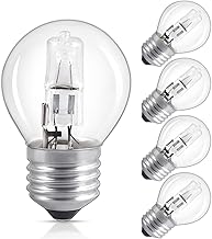 Morotty E27 Tropfenform Glühbirne Dimmbar, 2700K Warmweiß, E27 Tropfen Glühbirne Klar 230V 340LM, G45 Globus Dekorative Halogenlampe für Kronleuchter Wandlampe, 5 Stück