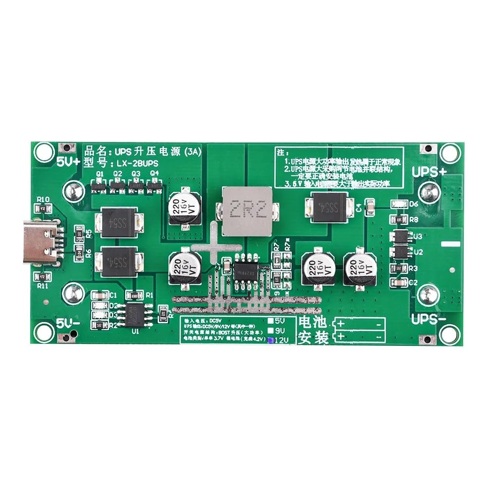 1 szt. 5V 3A 18650 UPS zasilacz bezprzerwowy ładowarka baterii litowej Type-C USB