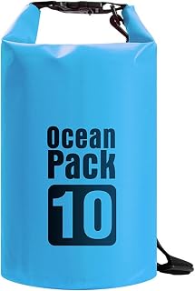 10L Waterproof Dry Bag, Floating and Lightweight Bags for Kayaking, Boating, Fishing, Swimming and Camping, Blue