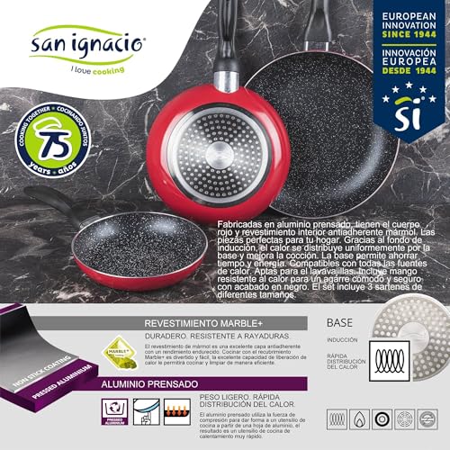 Imagen Set San Ignacio sartenes mármol