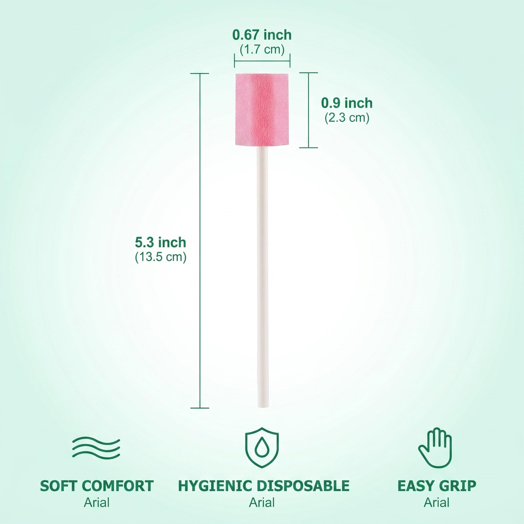 40 Pcs Écouvillon Buccal en Mousse, Bâtonnets de Soin Buccal Jetables pour Hygiène Dentaire, Éponge de Nettoyage Hexagonale pour Adultes et Enfants, 20 Rose + 20 Bleu