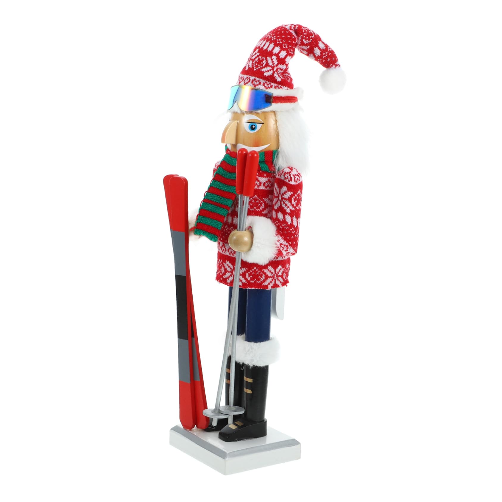 MAGICLULU 2 Pièces Casse-Noix De Ski Casse-Noisette en Plein Casse-Noix De Noël Casse-Noix en Bois Artisanat Casse-Noix en Bois Casse-Noix De Décor De Casse-Noisette Casse-Noix