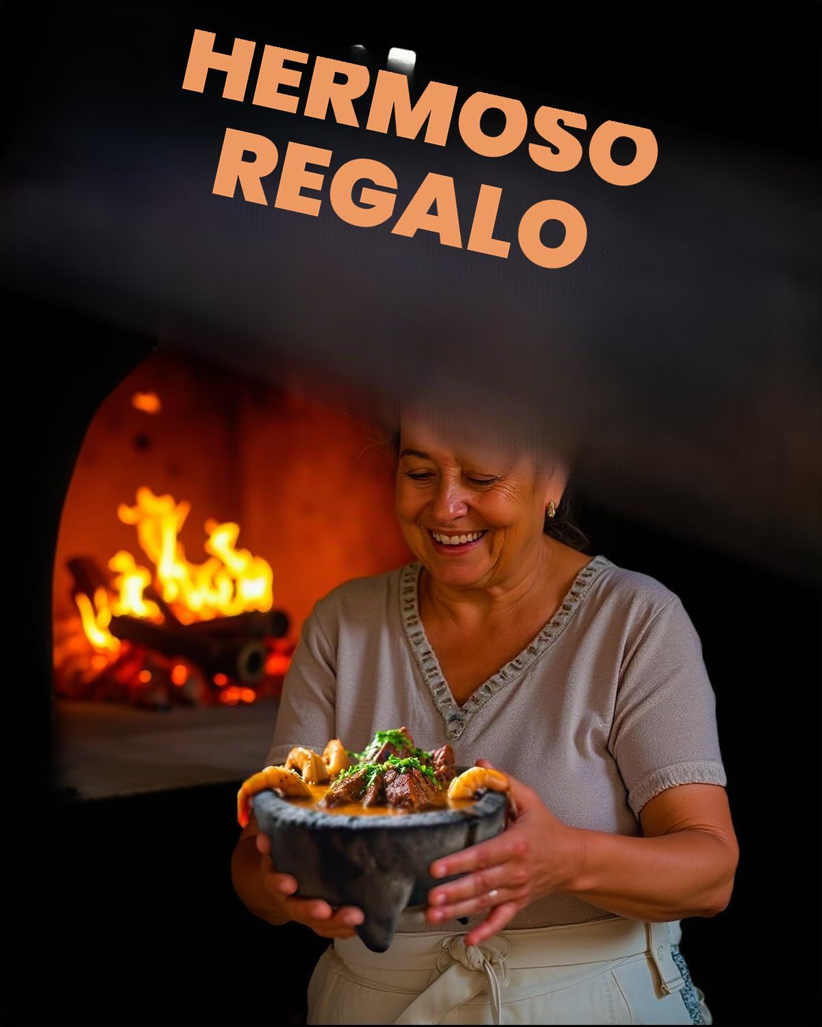 Auténtico Molcajete Mexicano hecho de roca volcánica | Juego de 3 piezas (1 mortero + 1 mortero + 1 toalla mexicana) resistente al calor, juego de mortero y pilón mexicano, cuenco y triturador de
