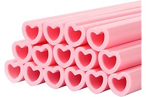 Jutom 25 Pack Heart-Shaped Silicone Straws: Add a Touch of Love to Your Sipping Experience