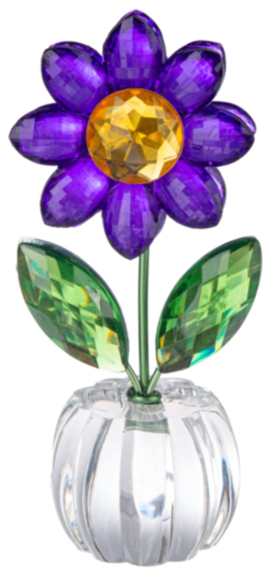 Ganz Crystal Expressions Potted Daisy Figurine (Purple)