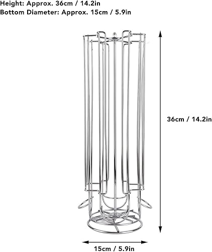 Miniatura 5 de Soporte para cápsulas de café, soporte giratorio giratorio para cápsulas de café, organizador de cápsulas de café para Dolce Gusto Smooth Silver