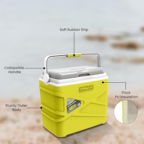 Miniatura 4 de Pinnacle Lonchera térmica térmica de 10 litros Enfriador duro portátil para campamentopicnic Coolbox se mantiene fresco durante 48 horas. con