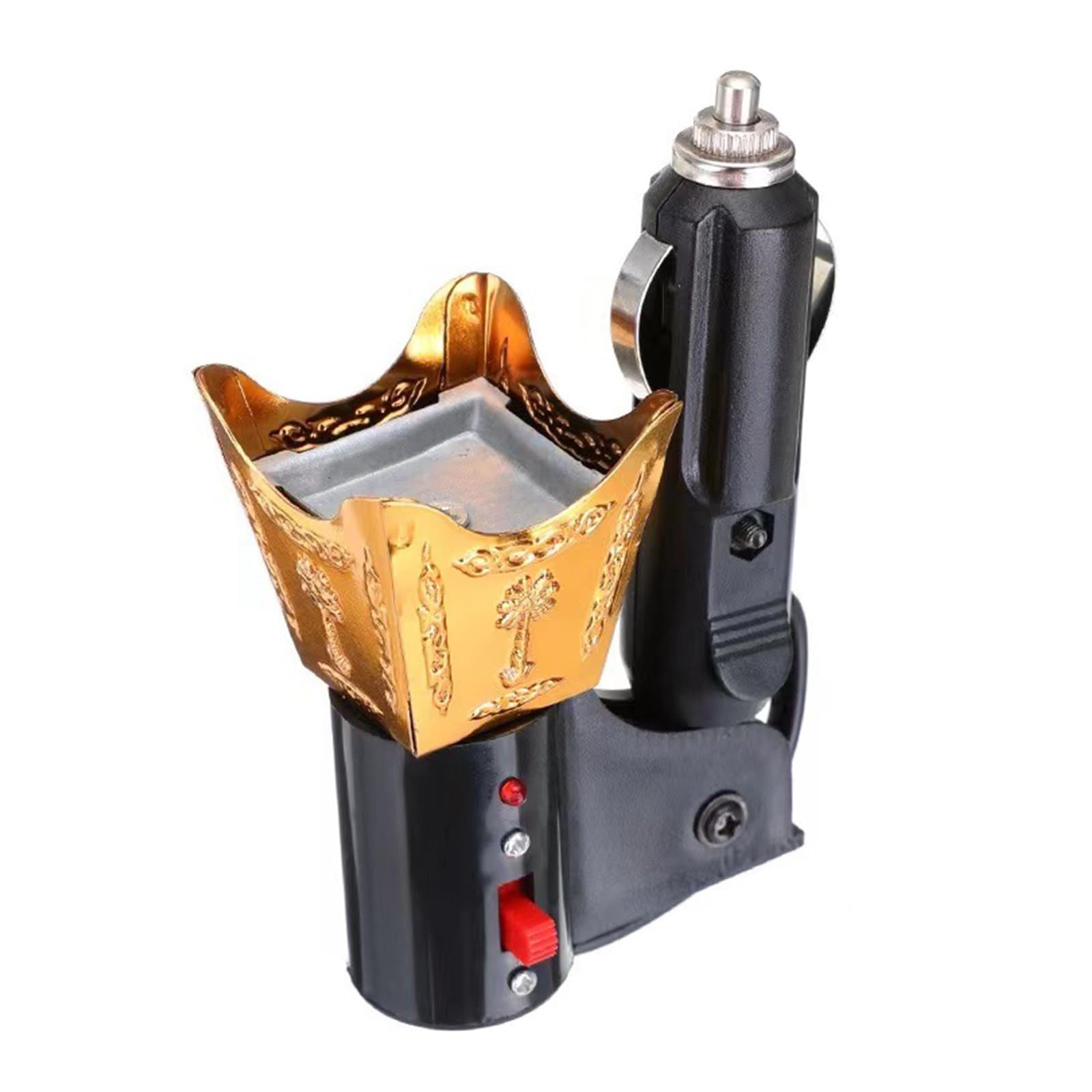Lejiaju Gold Portable Electric Incenses Burners For Car Home Frangrances Diffuser Stylish Bakhoor Burners Vehicle Incenses Holders