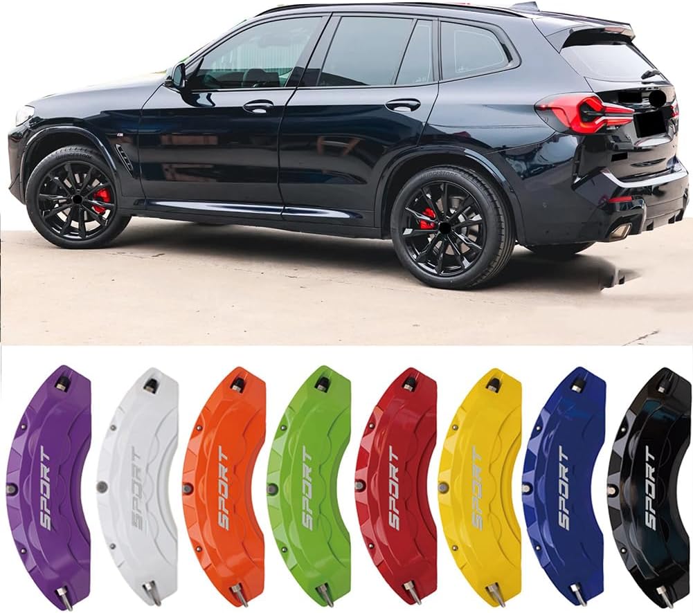 4pc Brake Caliper Covers Compatible Front Rear 18/19/20/21 Wheel Size for BMW X3 Accessories (Red)