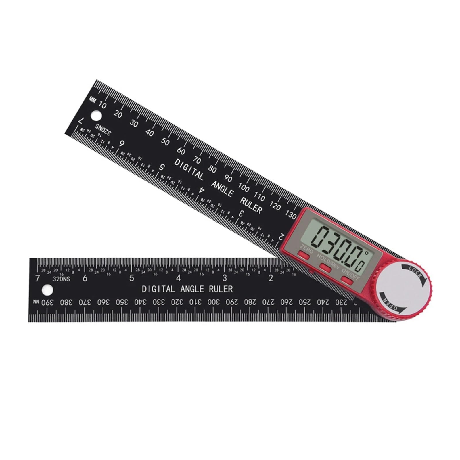 Bnvewr Plastic Digital Angle Finder, 200Mm Protractor Digital Angle Finder Ruler Electronic Goniometer Length Measuring Drawing Woodworking Tools,Inclinometer(Plastic)