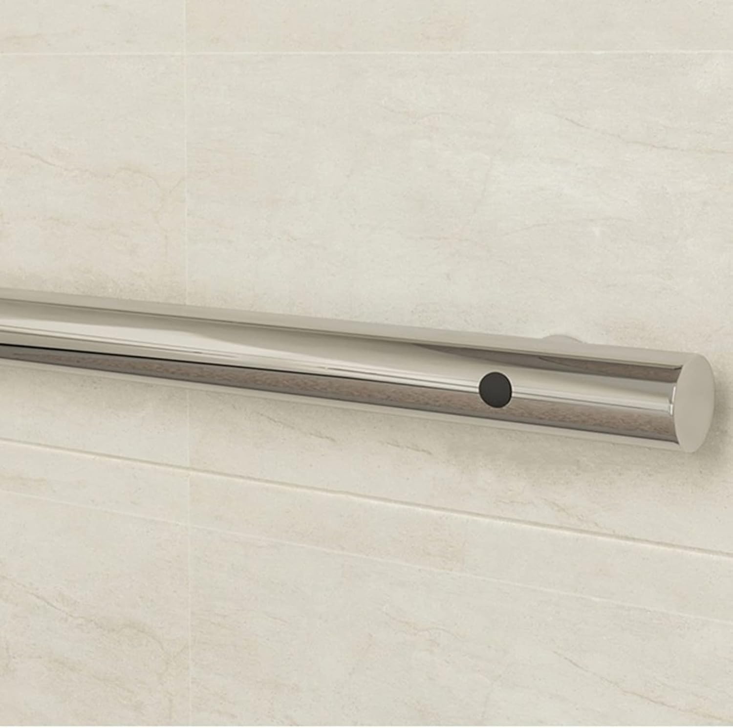 Jiajujia Silver Balustrades Stainless Steel Handrail For Deck,Slope, Non-Slip Safety Handrail Tube With End Caps/Holder(8.2Ft/250Cm)
