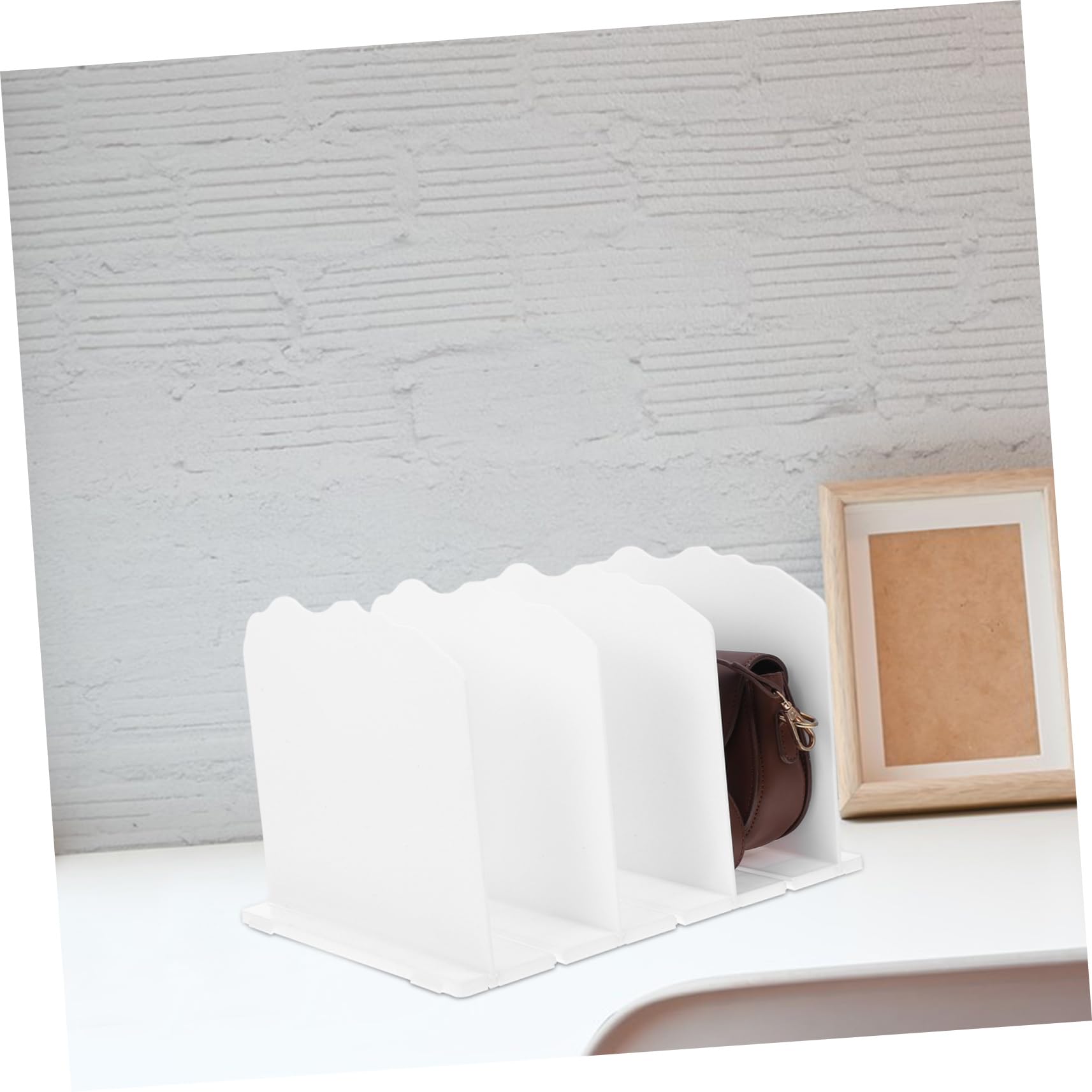 Healifty 2 Piezas Organizador de Bolsos Ajustable Divisores Forma de Onda Estante para Almacenamiento Multiusos para Closet y Oficina Espacio y Mantiene el