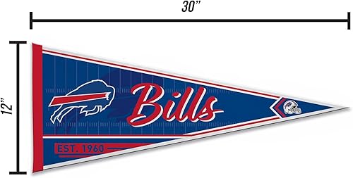 Vista 5 de Rico Industries NFL Football Classic - Banderín de fieltro de 12 x 30 pulgadas para decoración de pared, ideal para el hogar, dormitorio, decoración