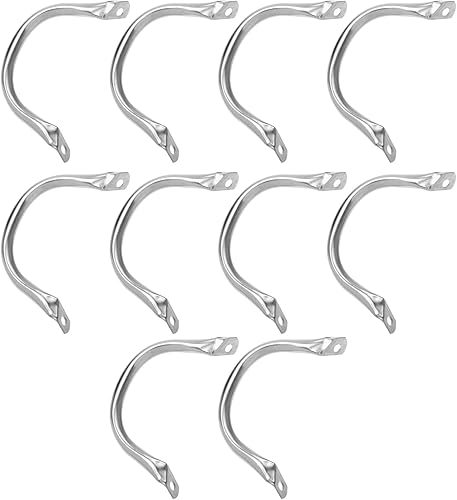 DOITOOL Reemplazo de asas de olla de acero inoxidable Orejas de olla de metal, olla a presión, olla de vapor, olla de salsa, mango lateral corto