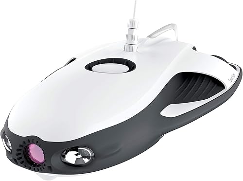 PowerVision PRW10 - Drone submarino Powerray Wizard con cámara 4K UHD buscador de peces y gafas de realidad virtual para buceo y navegación color