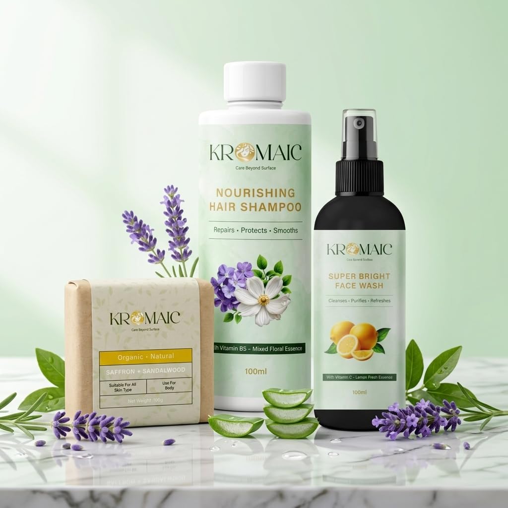Complete Care Combo Kit Shampoo, Vitamin C Face Wash & Herbal Soap for Men & Women-image-1