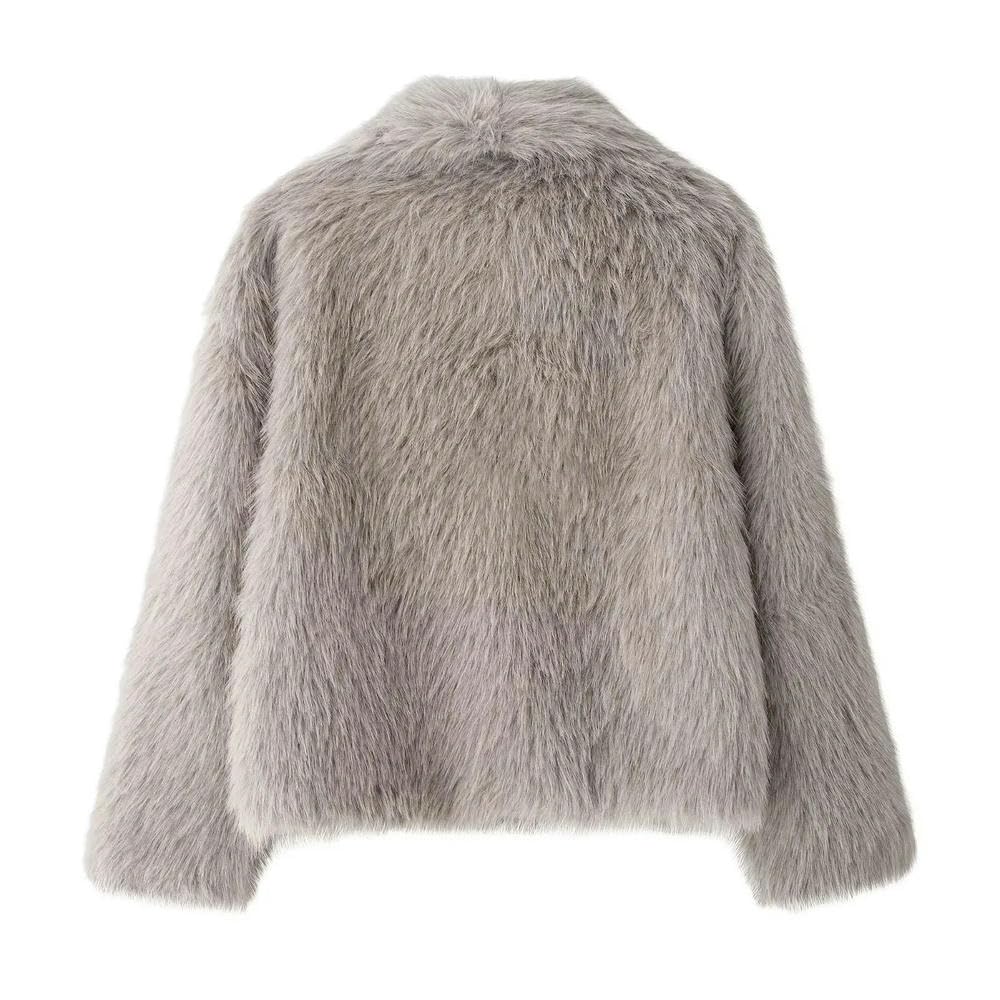 Cappotto Giacca da Donna Crollo Crollo Manicotto Lungo Manicotto da Donna-Grigio Scuro-XS