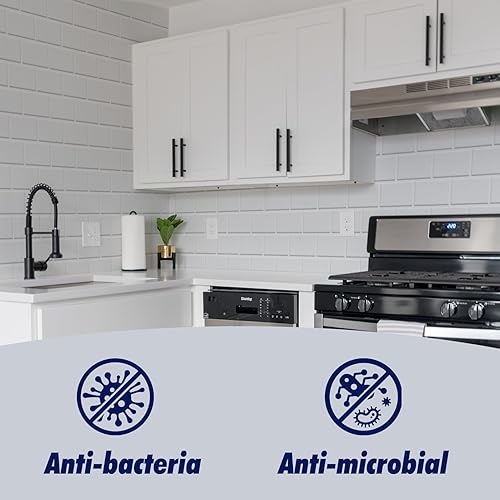 Miniatura 5 de Art3dwallpanels 10 hojas para despegar y pegar para cocina, azulejos de 12 x 12 pulgadas, diseño de metro blanco para pegar en azulejos, blanco