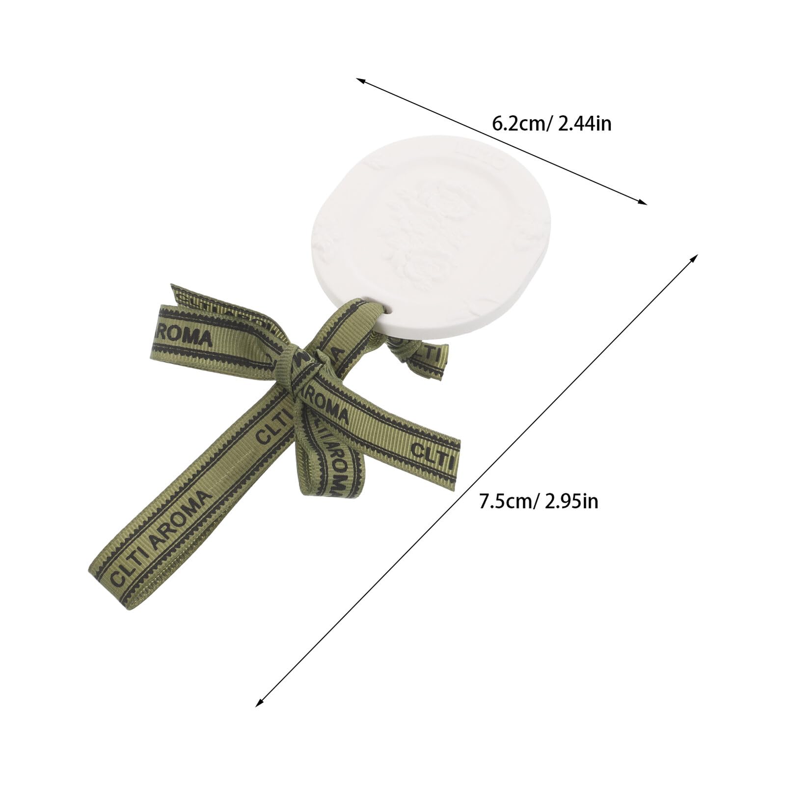 NUOBESTY Diffusore Passivo di Oli Essenziali per Auto 10 Pezzi – Dischi Profumati in Gesso Bianco con Nastro, Deodorante per Auto Sospeso con Fragranze Gardenia e Tè Bianco, Adatto