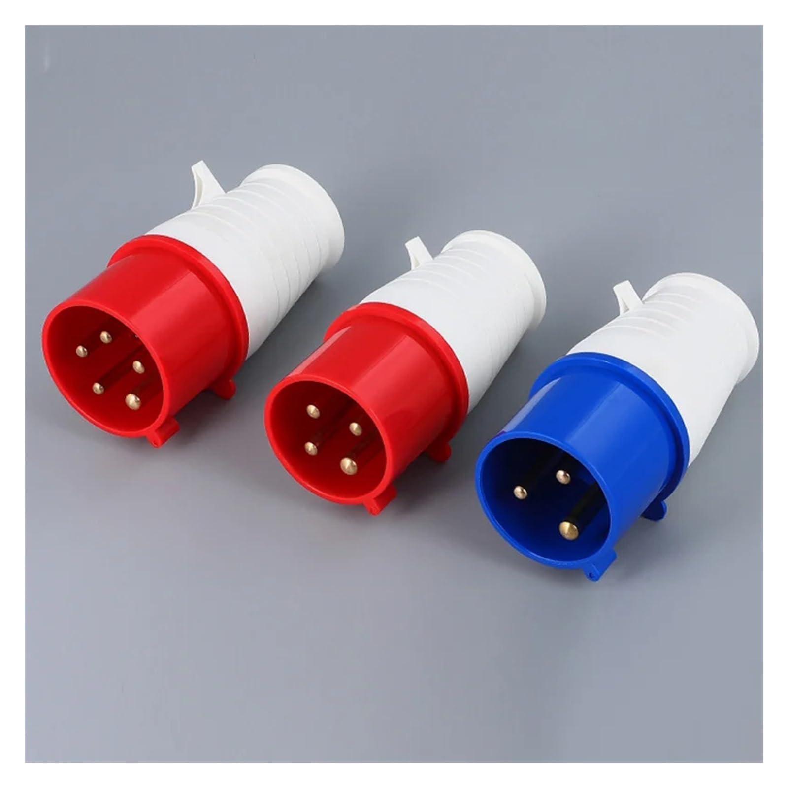 Enchufe industrial de 5 pines, 3 núcleos, 3P/4P/5P, conector eléctrico pared IP44, 16A, 32A, 220V, 380V, 415V, macho/hembra(Panel Mounted Socket,16A,3P)