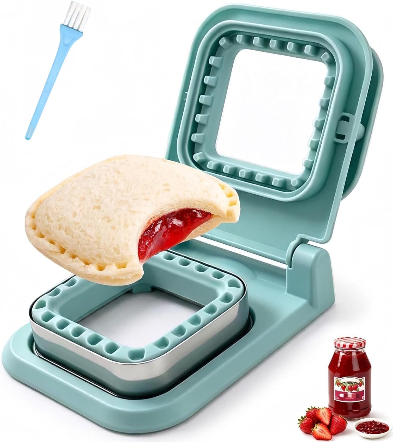 BANIC Upgraded Spring-Assisted Uncrustable Sandwich Cutter, Square & Circle