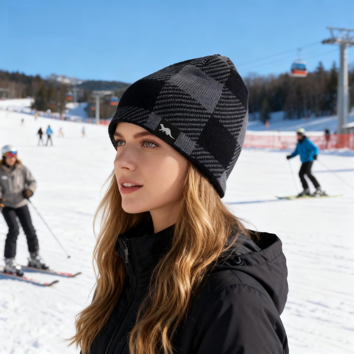 100% Waterproof Windproof Beanie Hat - Fleece Lined Skull Cap for Men & Women Warm Winter Knit Cap for Hiking, Skiing. - Image 5