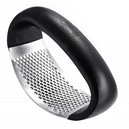 Garlic Press Crusher Rocker,SZYIKUER Garlic Press Rocker Stainless Steel Ginger Crusher Squeezer Mincer Kitchen Gadget Tool