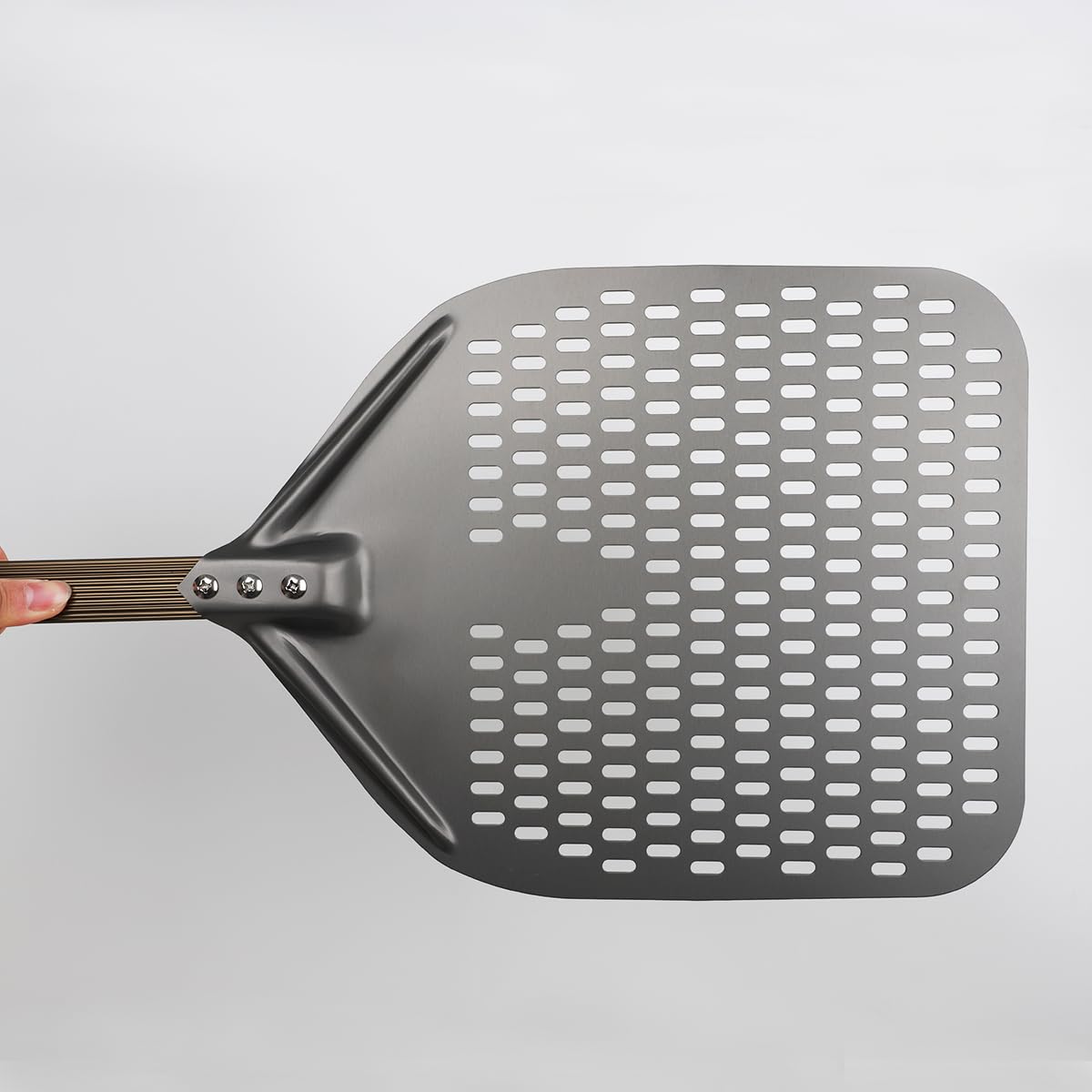 Pala Per Pizza Pala for pizza in alluminio con buccia for da 12 pollici manico lungo for personalizzata Accessori for pasticceria cucina Utensili(40cm handle-01)