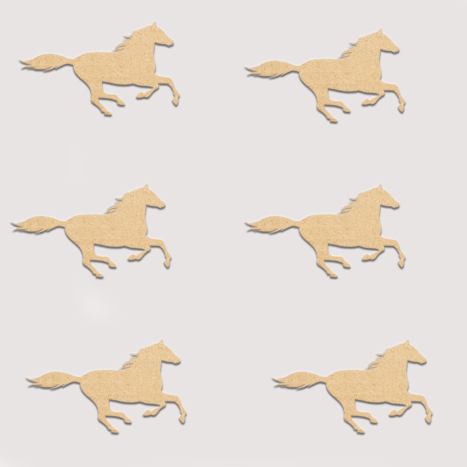 Unfinished Wood Cutout - 24-Pack Running Horse Shaped Wood Pieces for Wooden Craft DIY Projects, Gift Tags, Home Decoration, 3.54 x 3.26 x 0.1 Inches