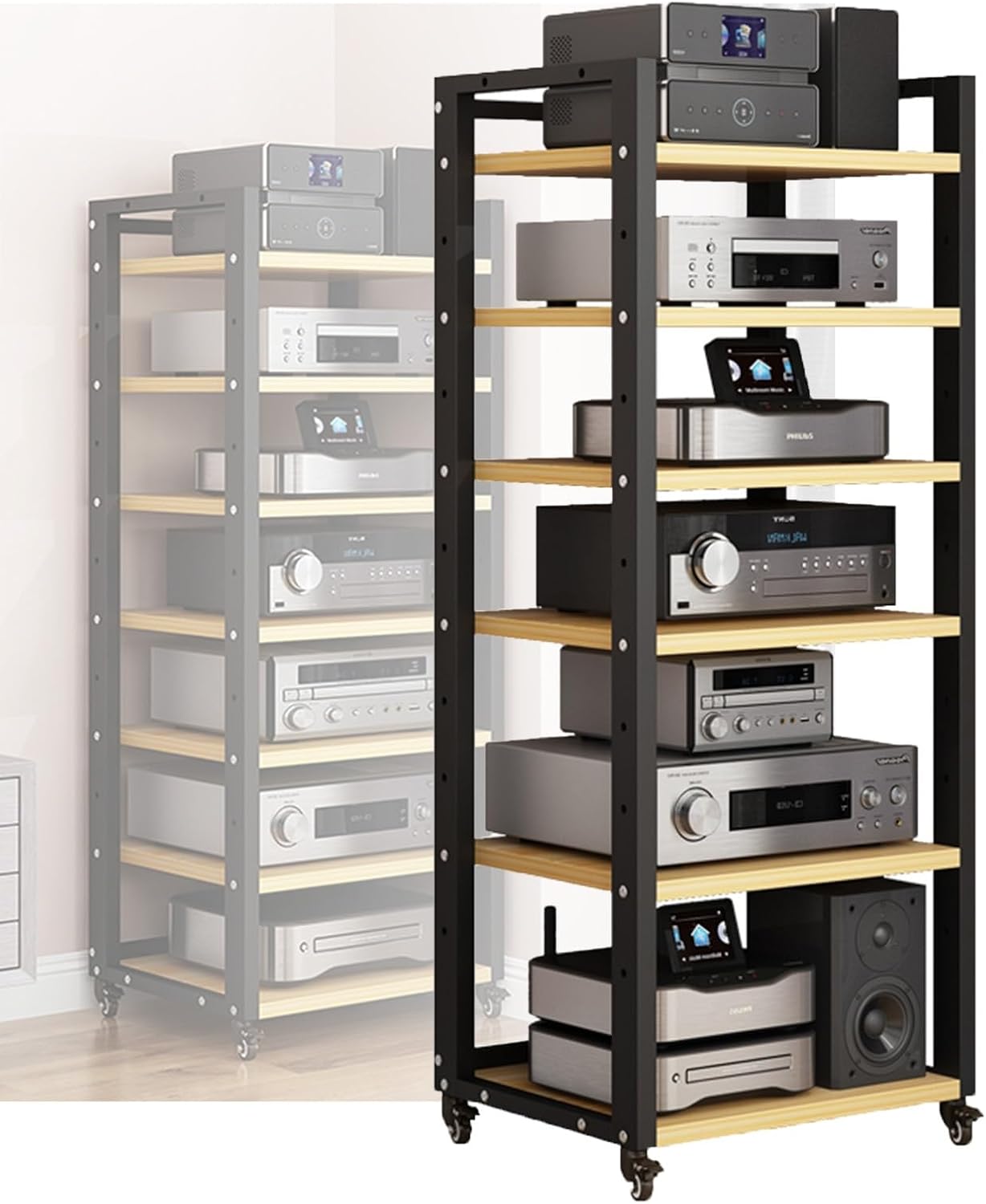 Amazon.com: AV Media Stand Corner Stand Entertainment Stereo Component ...