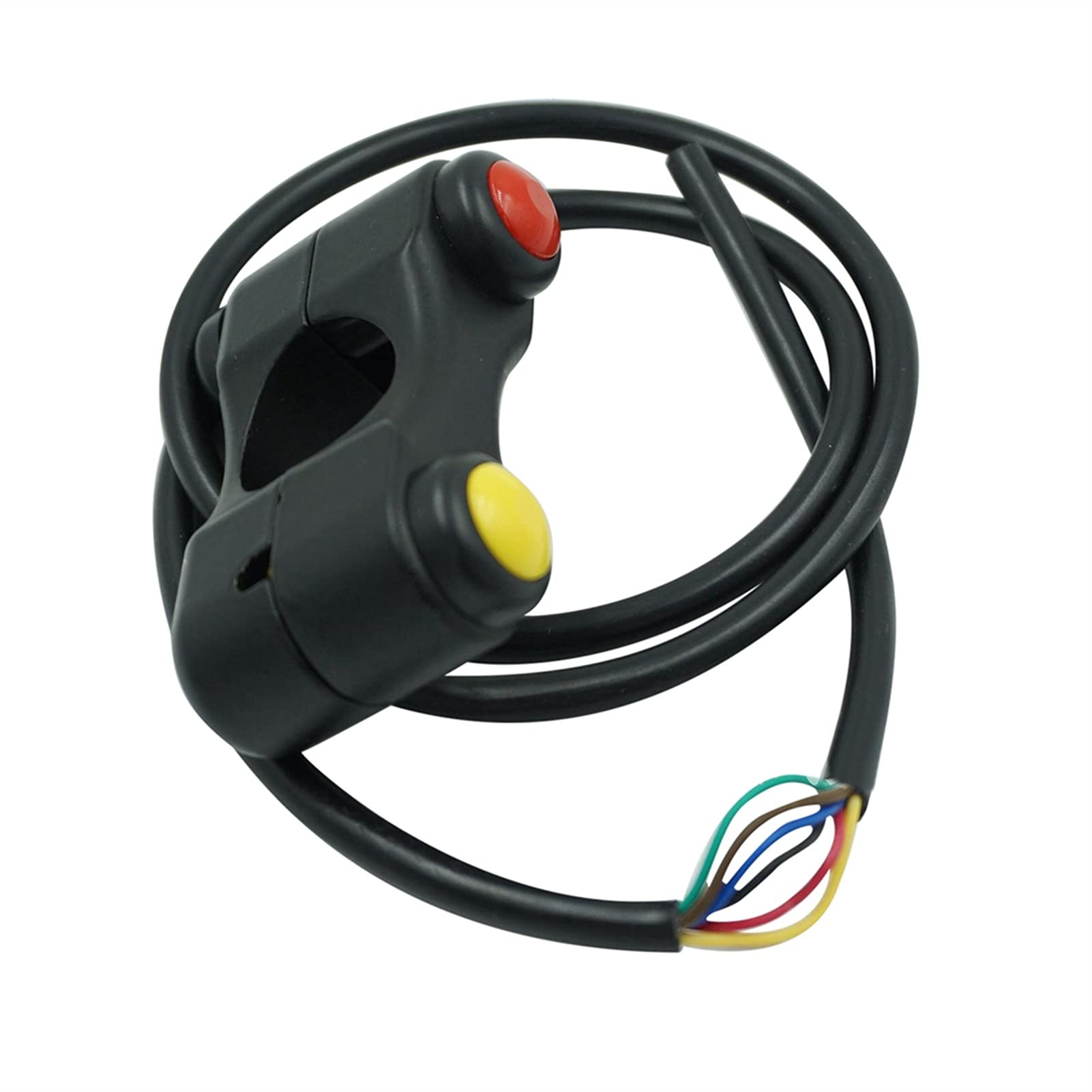 Motorcycle Handlebar Switch 12V Aluminum Motorcycle 7/8" 22mm Handlebar Switches Headlight Hazard Brake Fog Lights Horn ON OFF Start Switch 3 Buttons