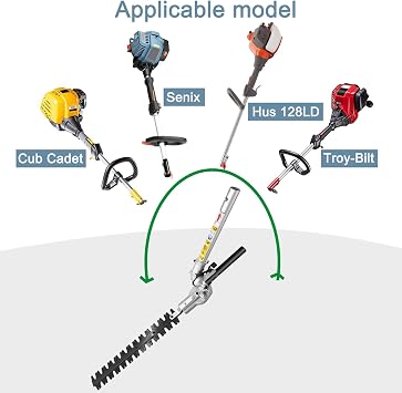 Repalacment Hedge Trimmer Attachment Compatible with Hus128LD Attachment Capable String Trimmers Head Pole saws Powerheads HA322 HA860 HA200