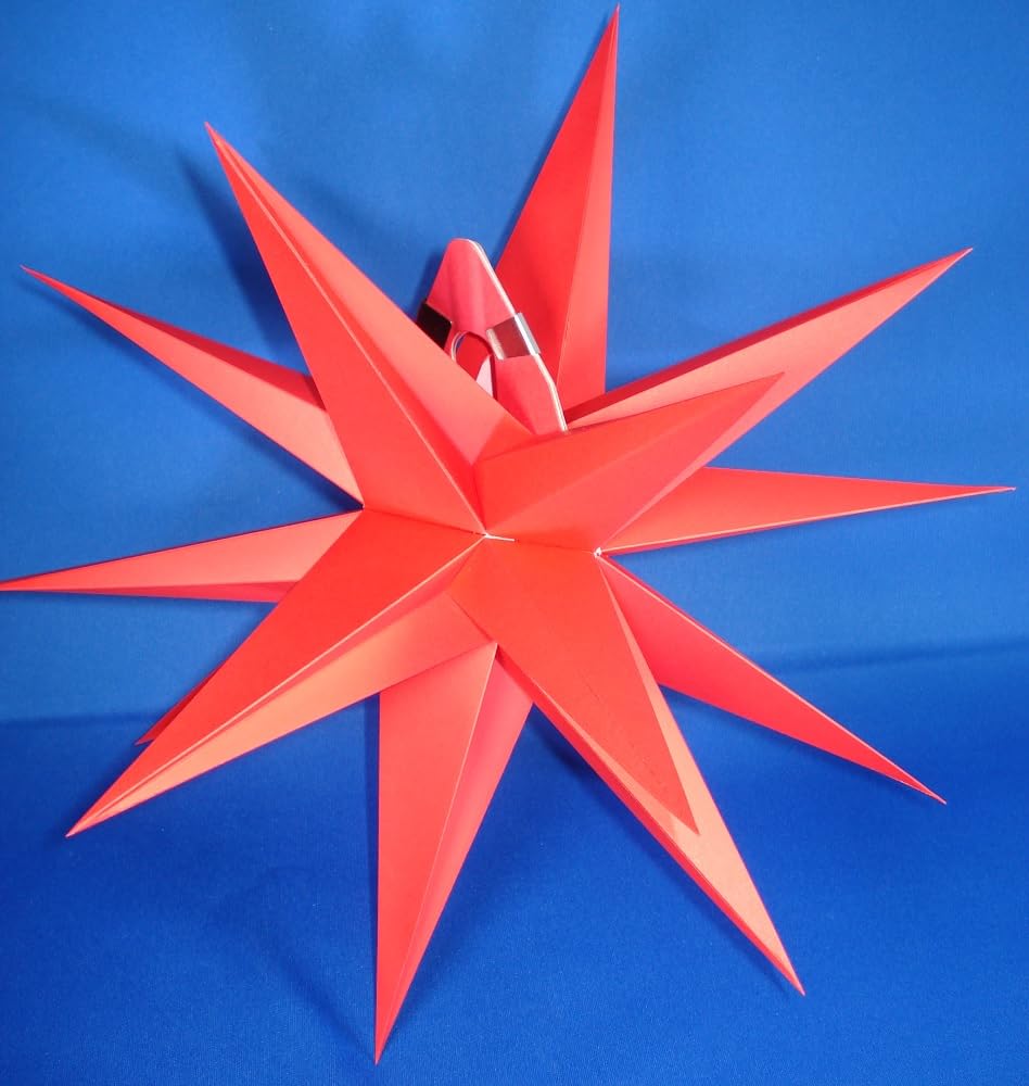 Annaberger Faltstern - Weihnachtsstern - Rot 60cm Erzgebirge