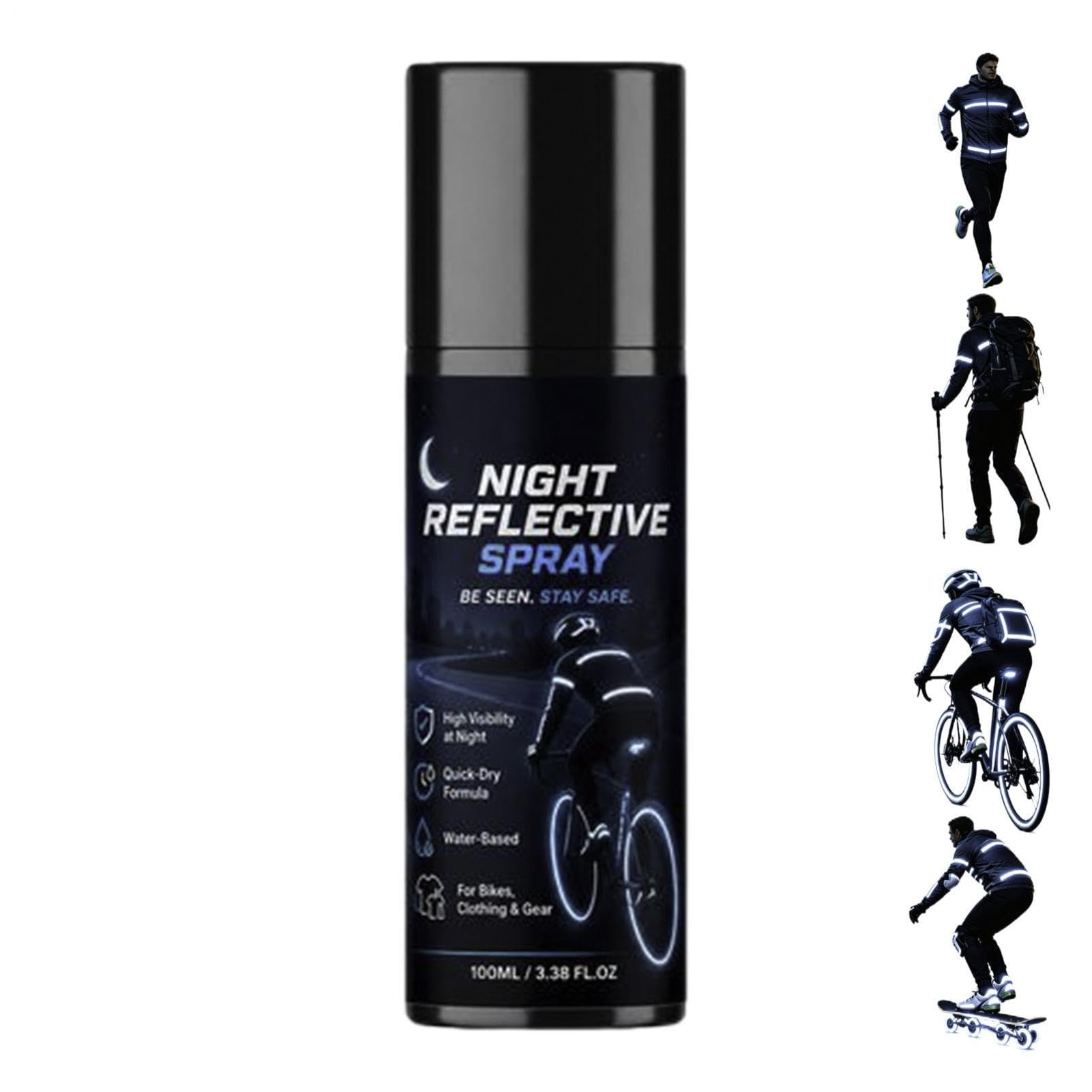 Xujemolp Night Reflective Spray, 100ml Clear Reflective Spray Paint