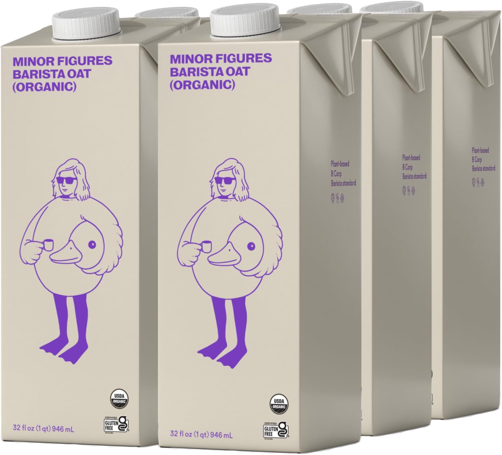 Oat Milk - Organic - Barista Standard - 32 Oz - 6 Pack - Non-GMO - Plant-Based - Vegan - Dairy-Free - Shelf Stable - Unsweetened