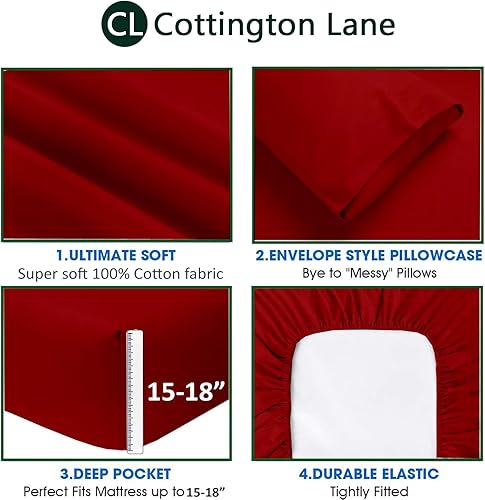 Miniatura 6 de Juego de sábanas divididas tamaño California King para camas ajustables, sábanas divididas tamaño California King, juego de sábanas divididas de 5